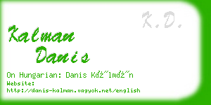 kalman danis business card